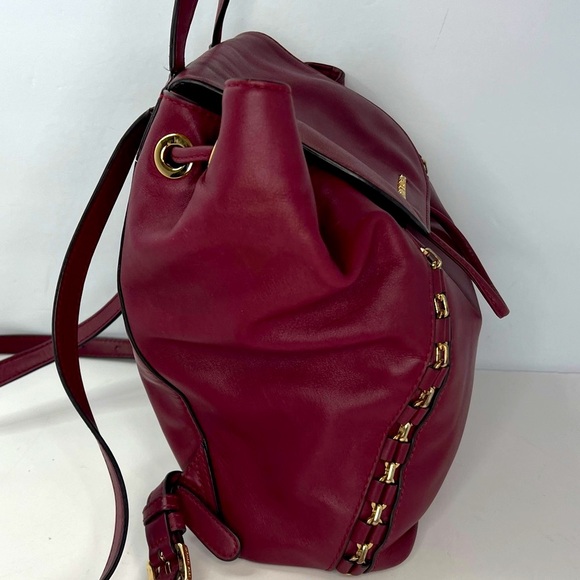 Michael Kors SADIE Backpack Mulberry Leather Drawstring Medium 30F7GAEB2L - Picture 5 of 13